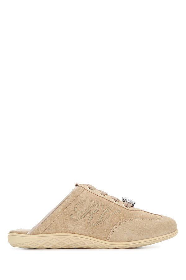 Viv Low Strass Mule Beige Scarpe Con Tacco