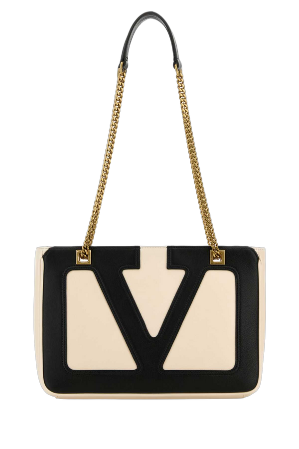 Valentino Garavani Exterior: 100% Nappa leather; Lining: 100% Leather; Finishing: Antiqued golden metal shoulder bag in multicolor