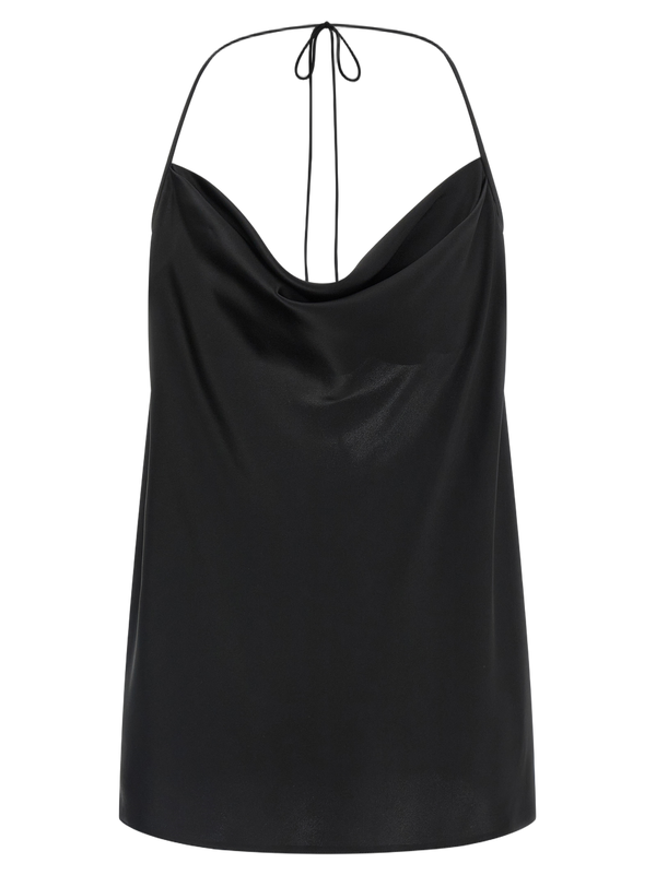 Valentino Garavani 100% silk tank top in black
