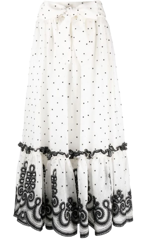 Zimmermann Linen 55% skirt in white