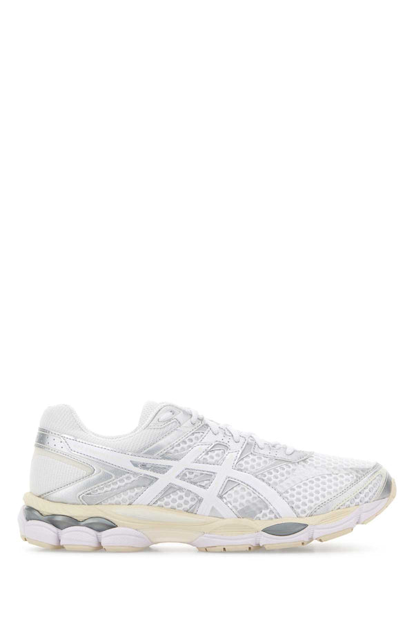 Asics Exterior: 100% Fabric; Interior: 100% Fabric; Sole: Rubber and GEL sneaker in white