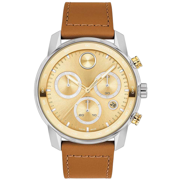 Movado Stainless Steel case watch in gold