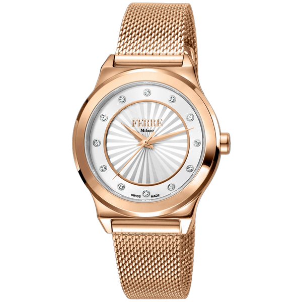 Ferre Milano Stainless steel case watch in rose gold