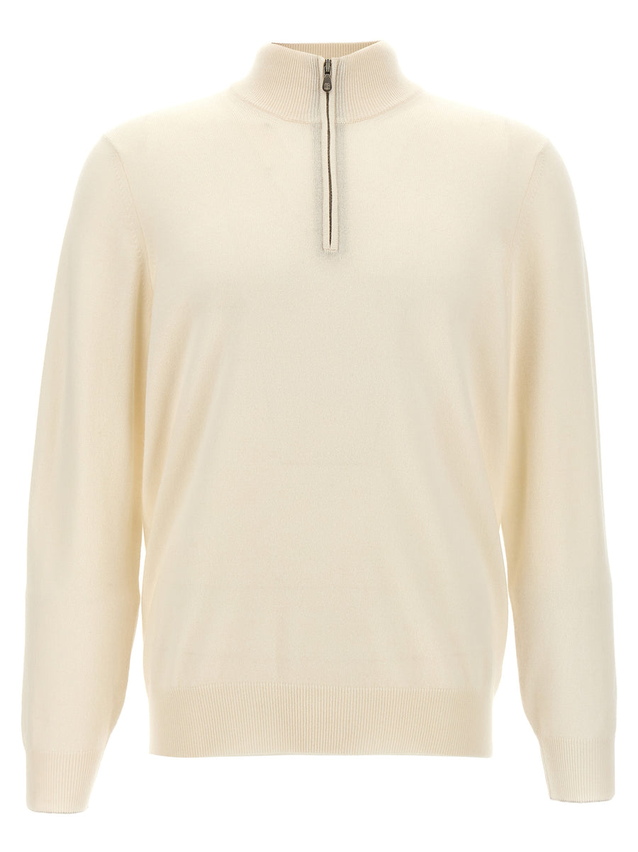 Brunello Cucinelli 100% cashmere sweater in white