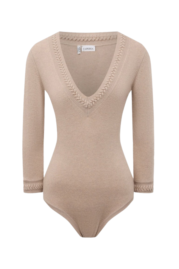 La Perla 68% Wool bodysuit in beige