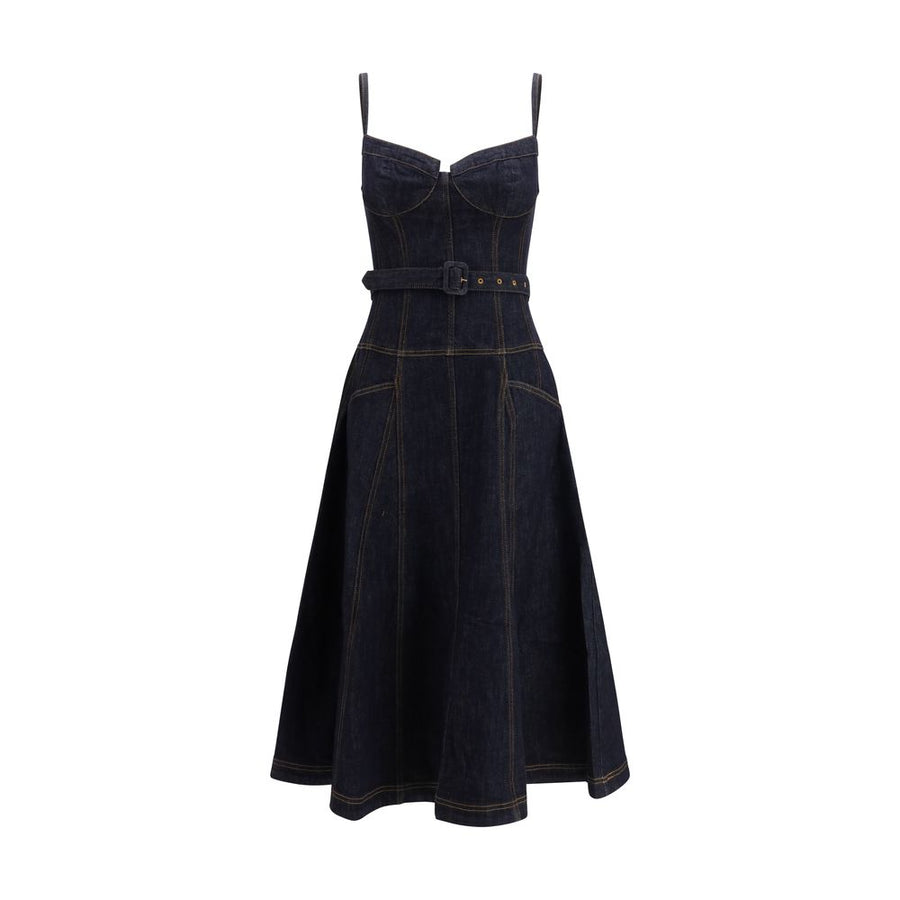 Self-Portrait 94% Cotton dress in blue