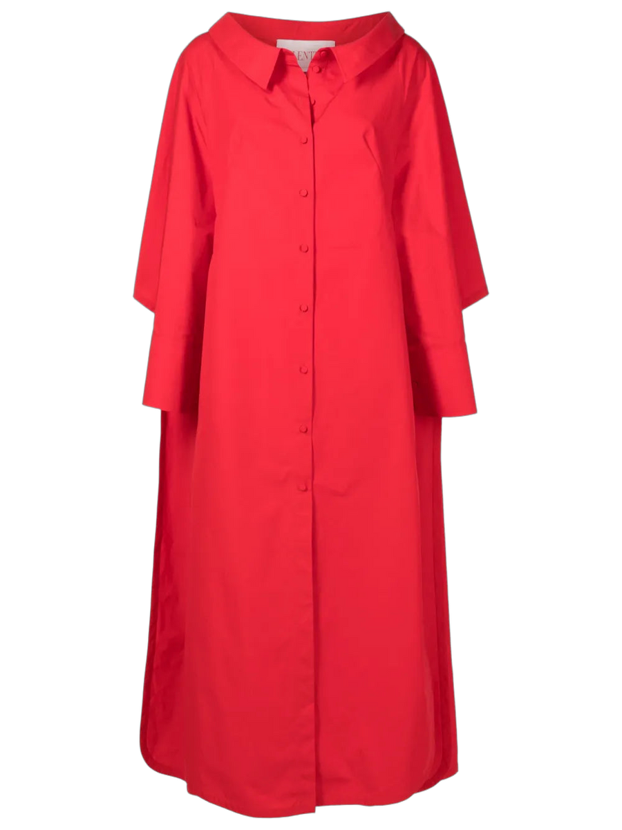 Valentino cotton poplin overshirt in red