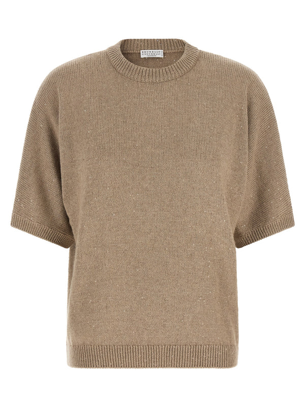 Brunello Cucinelli 80% cashmere sweater in beige