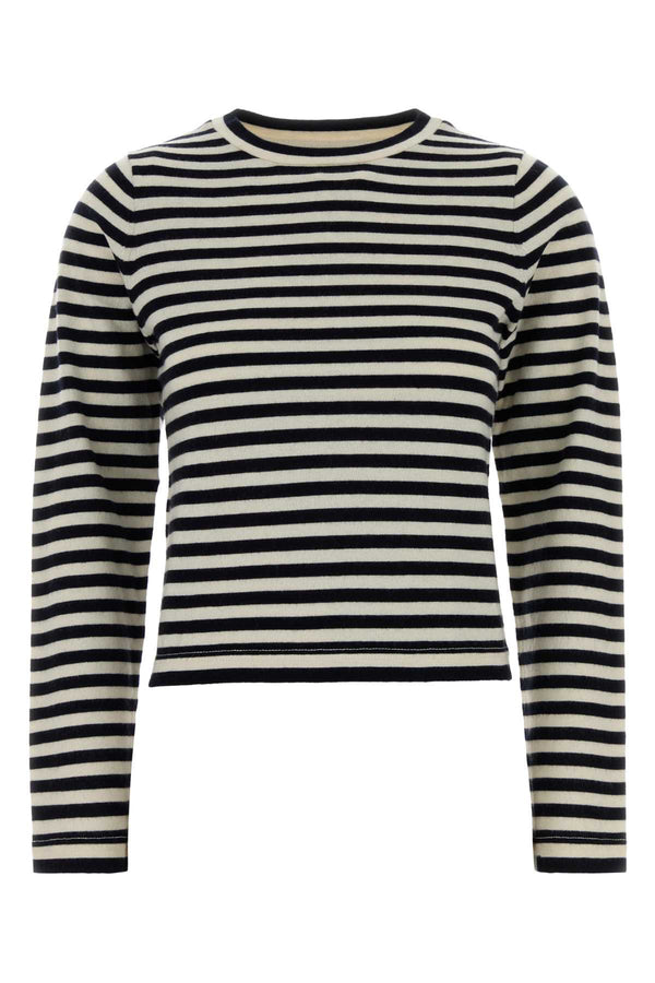 Embroidered Cotton Blend Nâ°451 Sweater Breton Exterior: Cashmere Maglieria