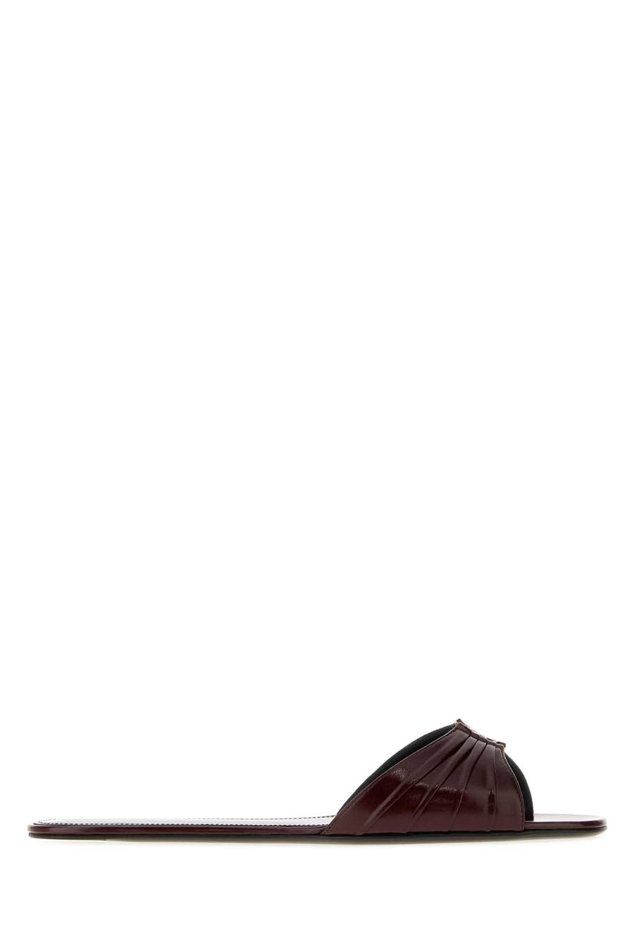 Burgundy Leather Babylone Slippers Vintagebordeaux Scarpe Con Tacco