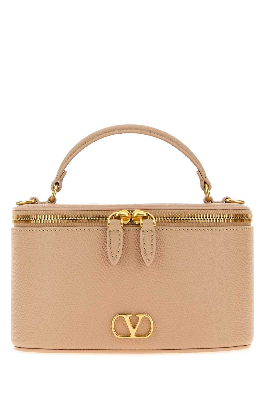 Skin Pink Leather Vlogo Signature Handbag Rosesand Beauty Case