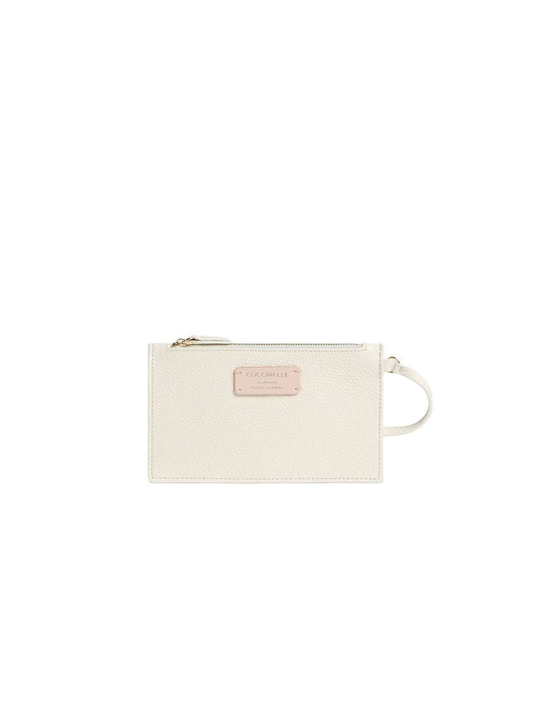 Coccinelle 100% Bovine Leather card case in white