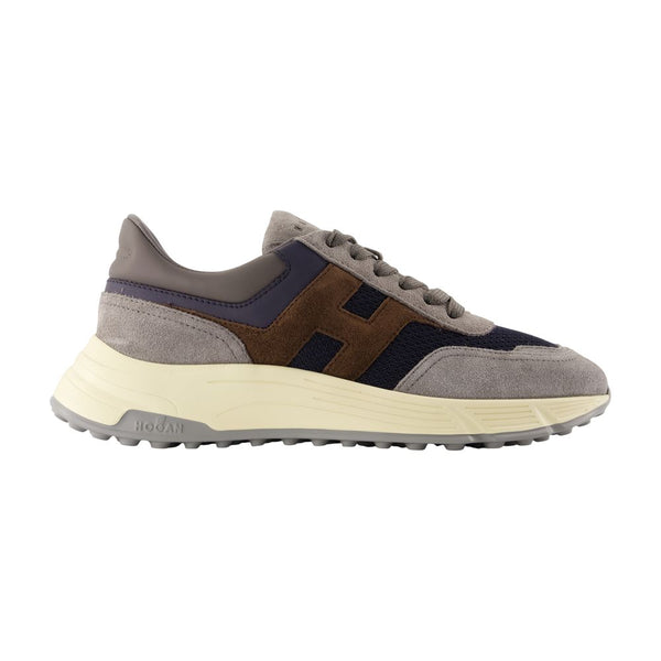 Hogan calfskin sneaker in gray