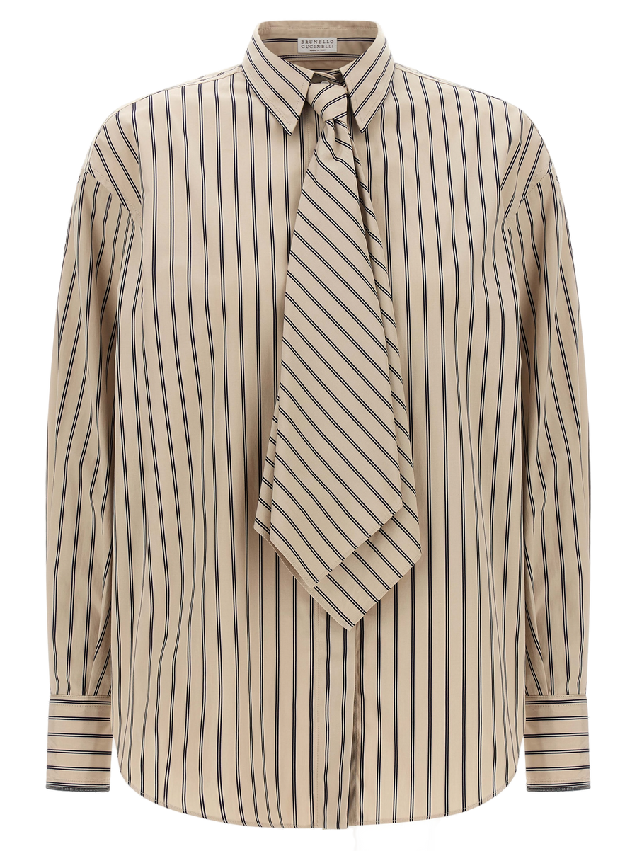 Brunello Cucinelli Pure cotton blouse in beige