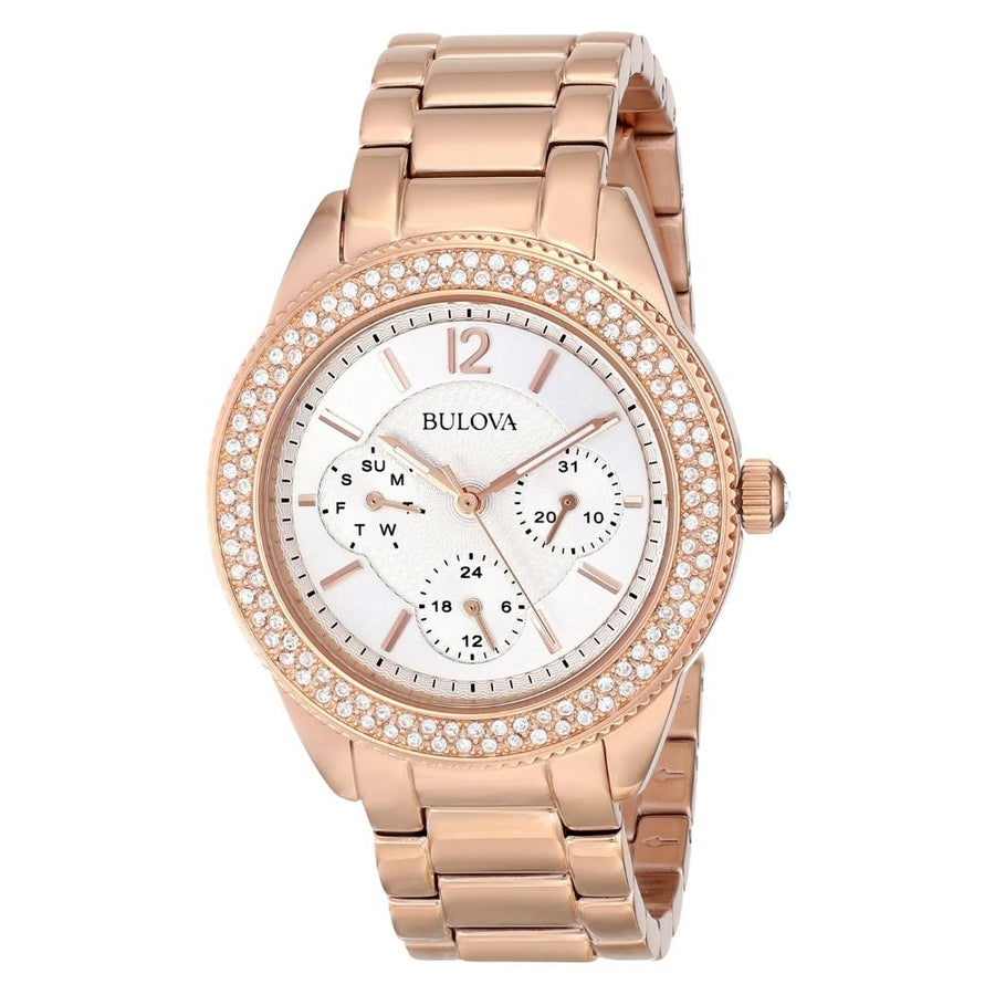 Bulova Stainless steel case watch in rose gold
