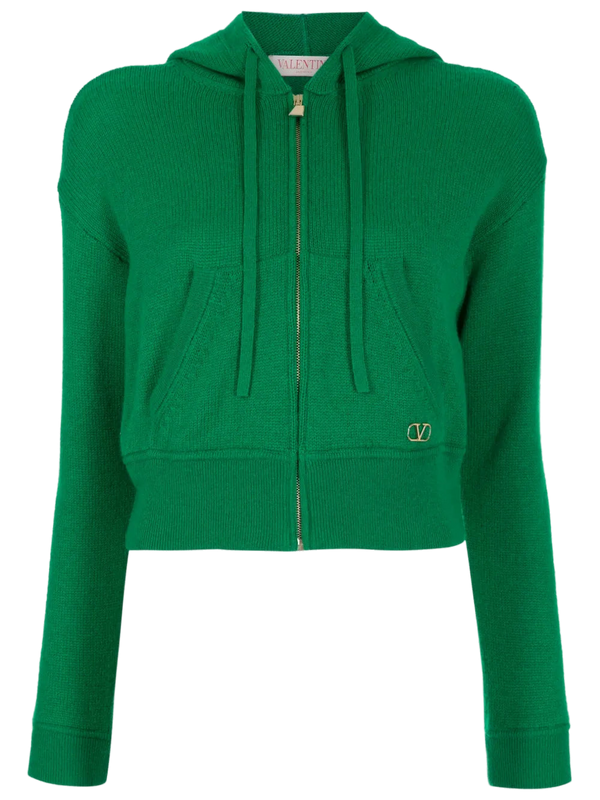 Valentino Cashmere hoodie in green