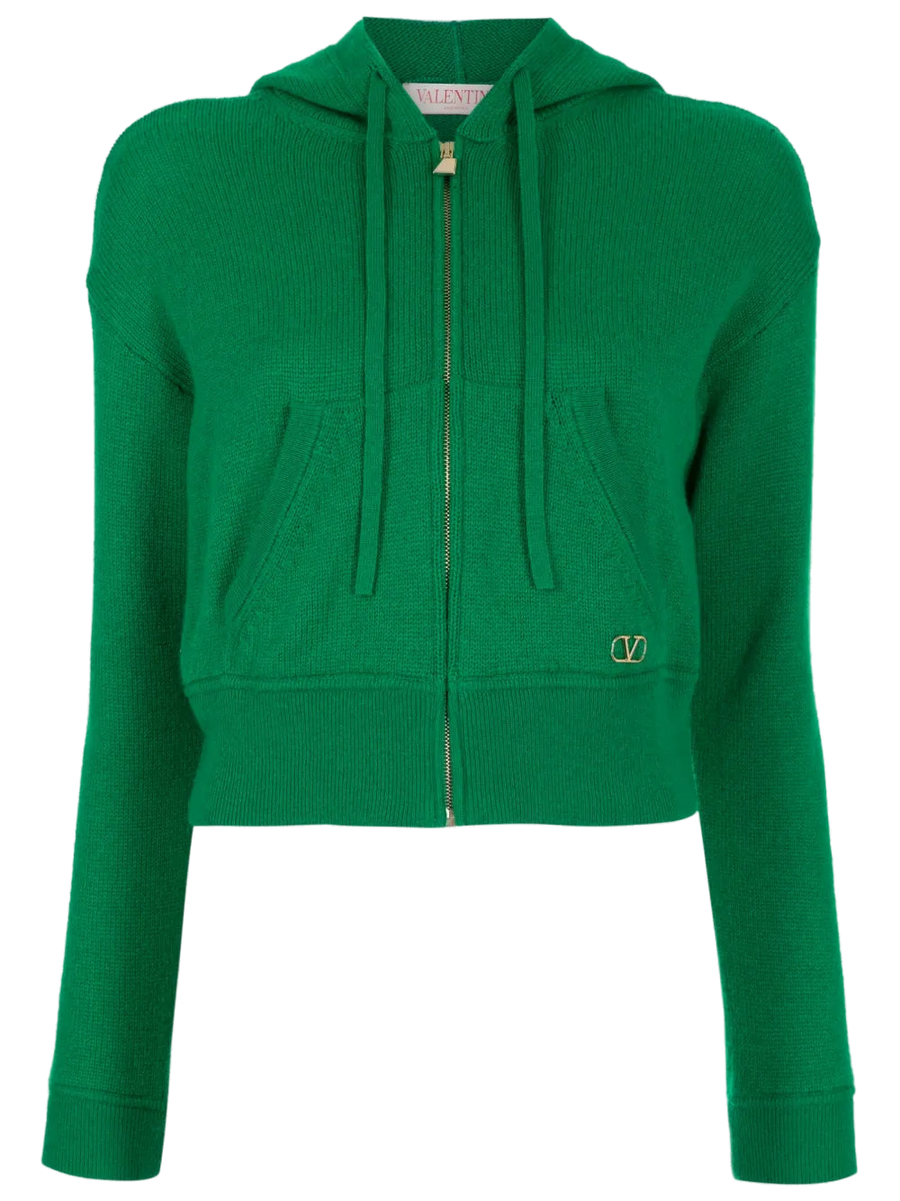 Valentino Cashmere hoodie in green