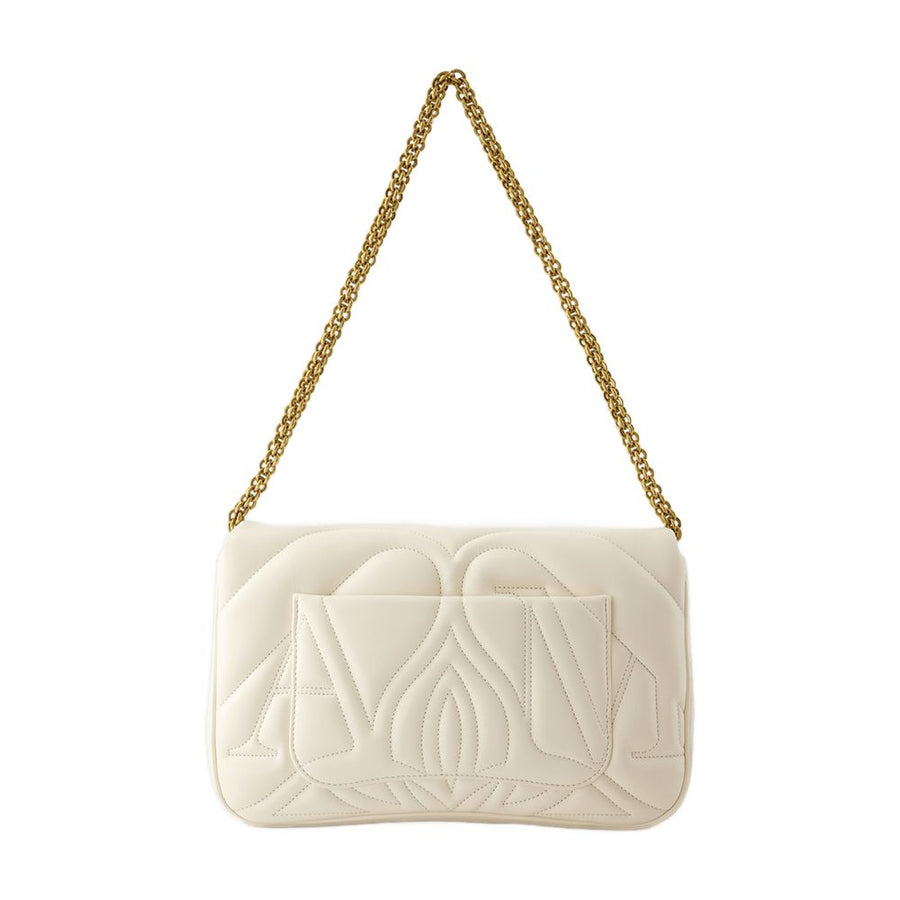 Alexander McQueen Leather crossbody bag in beige
