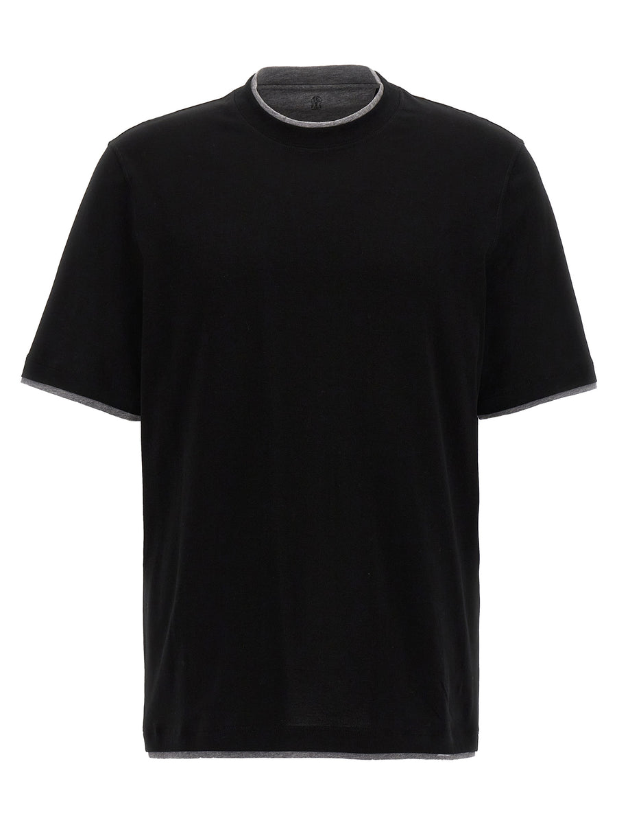 Brunello Cucinelli 100% cotton t-shirt in black