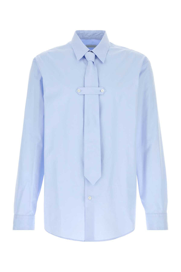 Light Blue Cilian Poplin Shirt Lightblue Exterior: Cotton Maglie