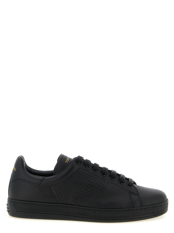 Tom Ford 95% Leather sneaker in black
