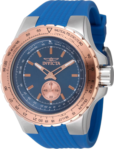 Invicta Stainless steel case watch in blue