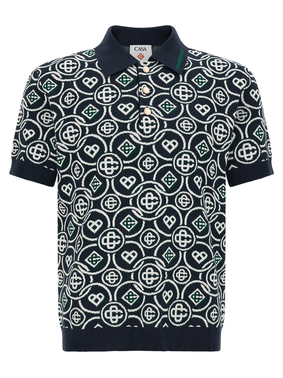 Blue Cotton Polo Shirt