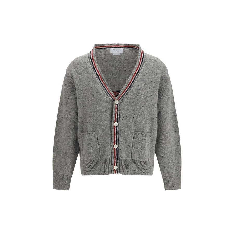 Thom Browne 70% Merino Wool Ovis Aries cardigan in gray