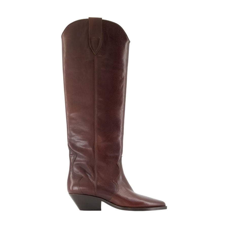 Isabel Marant Cowhide boots in burgundy