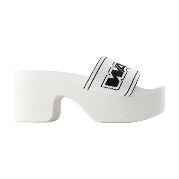 Alexander Wang Polyester webbing upper platform sandals in white