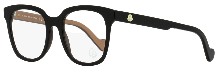 Moncler Square Eyeglasses Ml5098 005 Black-Brown 51mm 5098 Black/brown Plastic (acetate)