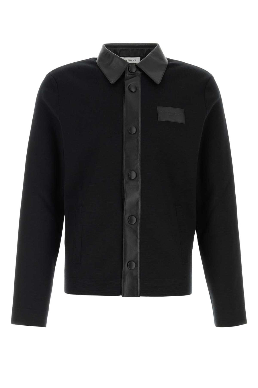 Mix Material Cardigan Black Maglie