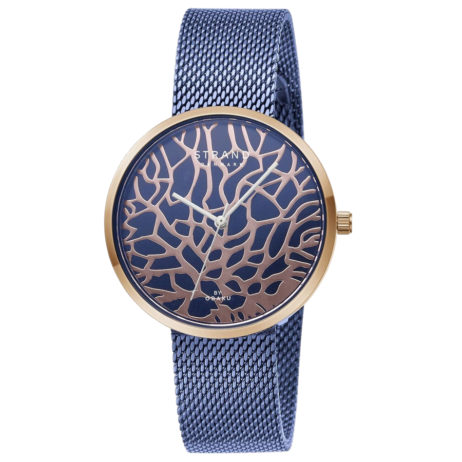 Obaku Stainless steel case watch in blue