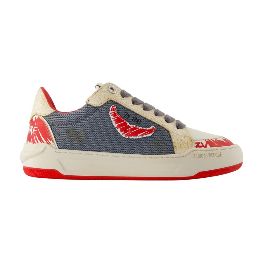 Zadig & Voltaire Calfskin sneaker in red