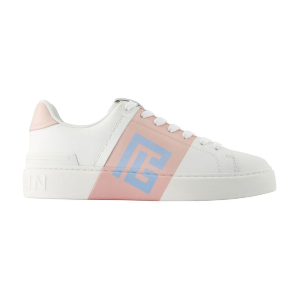 Balmain calfskin sneaker in white