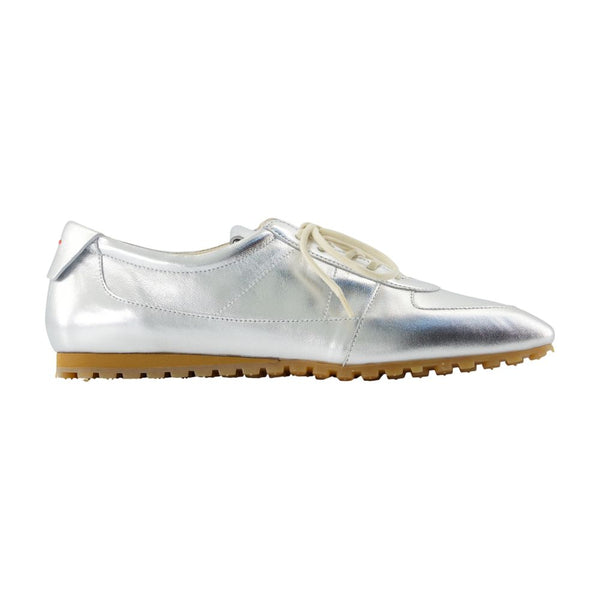 Aeyde Calfskin flat in silver