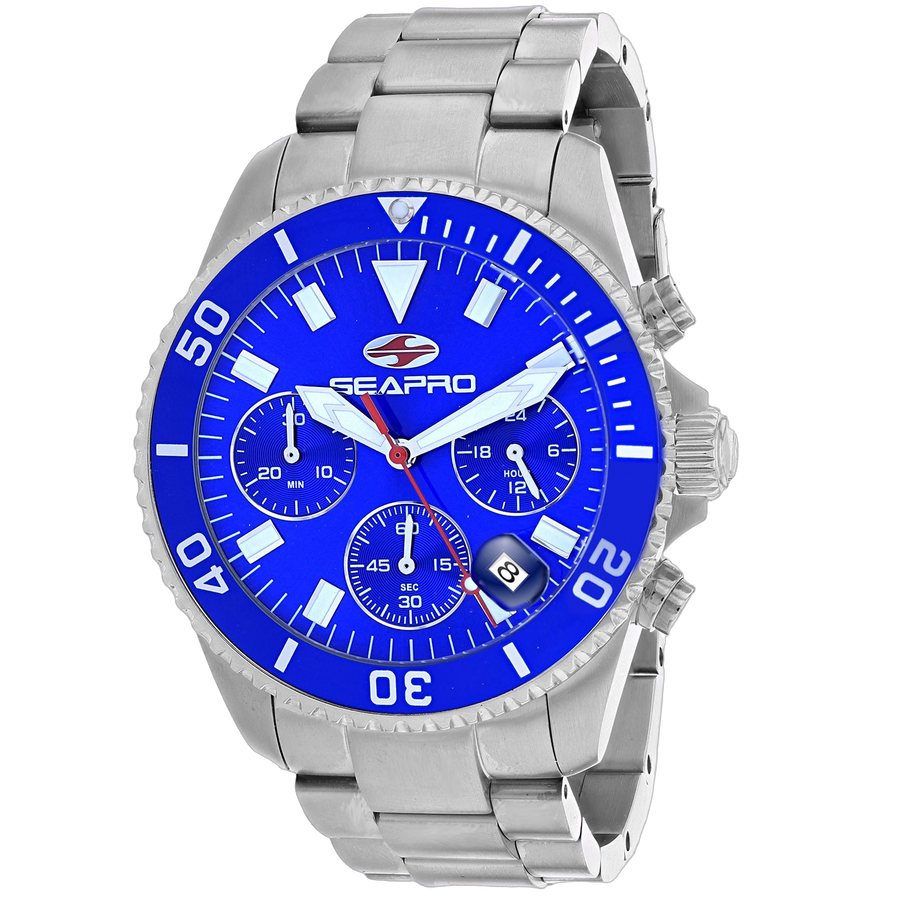 Seapro Stainless steel case watch in blue
