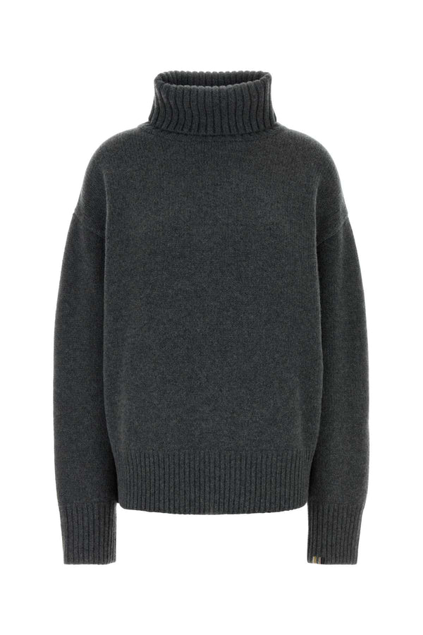 Dark Grey Cashmere Nâ°20 Sweater Felt Exterior: Maglieria