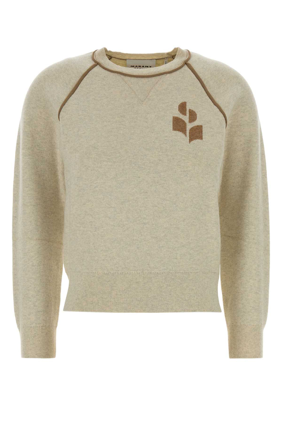 Melange Sand Cotton Blend Loriby Sweater Lightgreycamel Maglie
