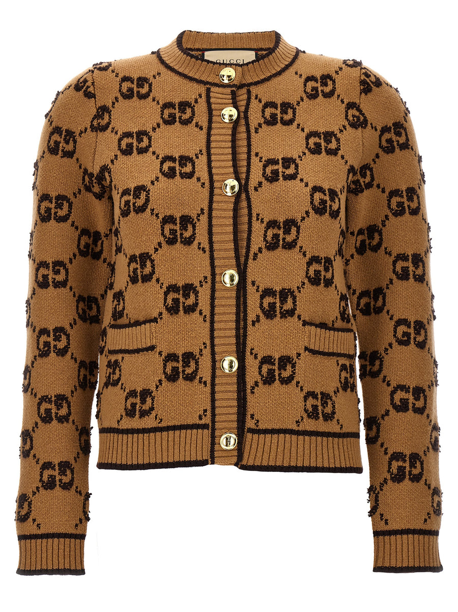 Gucci 100% wool cardigan in beige