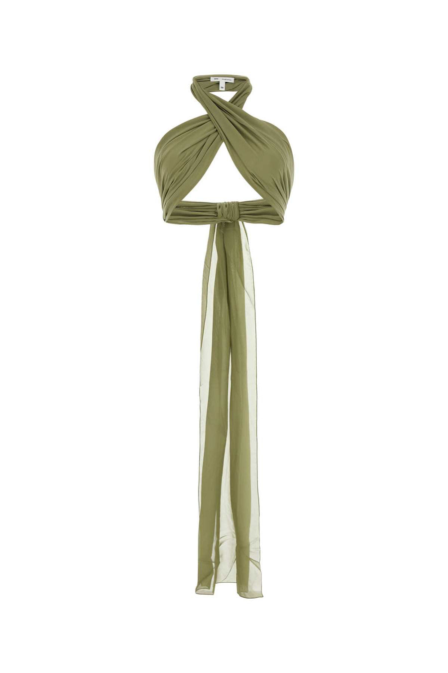 AMI Paris 100% Silk tank top in green