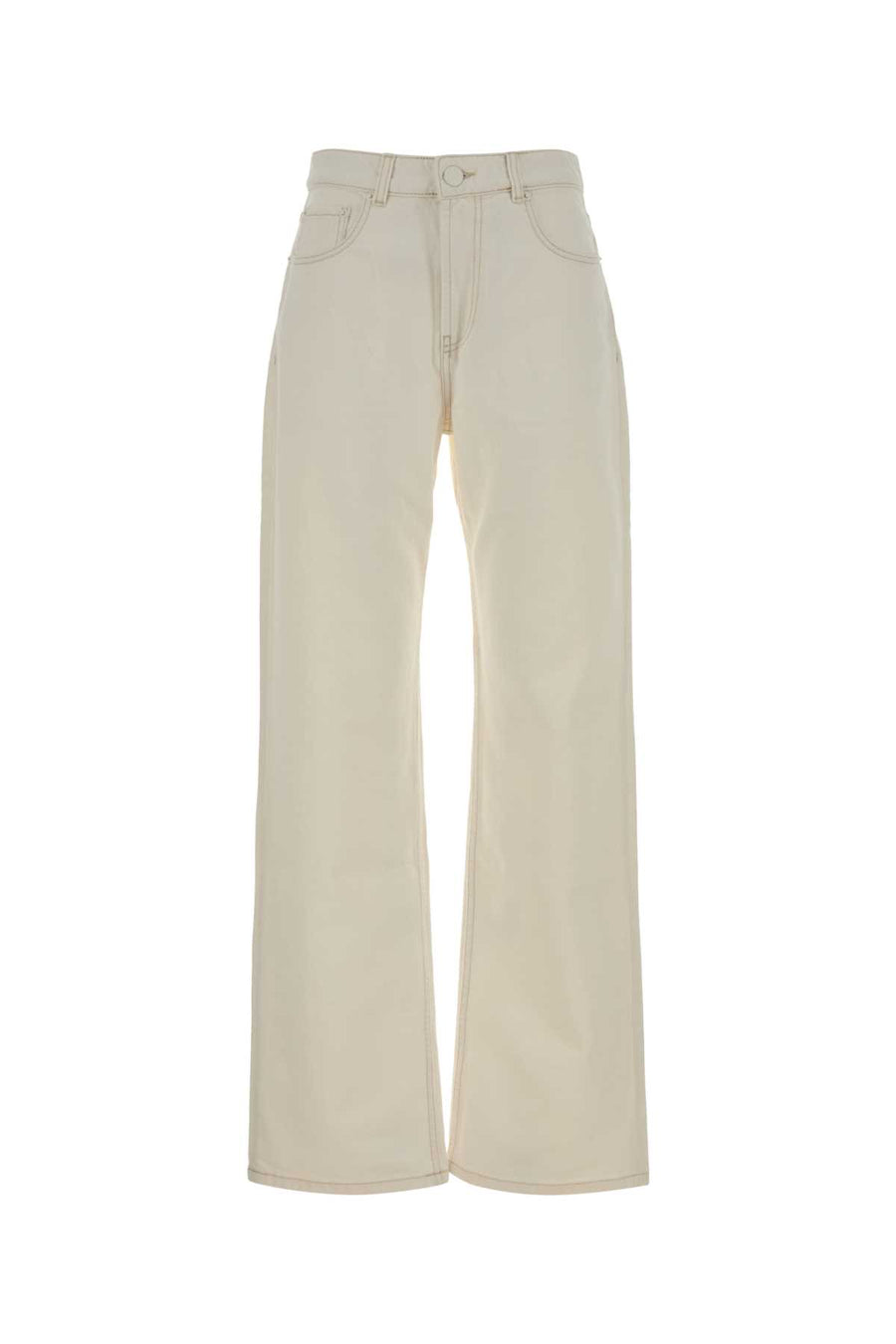 White Denim Jeans Blanc Creme Exterior: Cotton