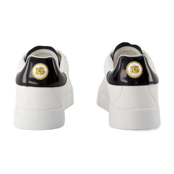 Dolce&Gabbana Calfskin sneaker in white