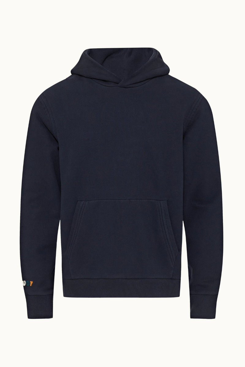 Orlebar Brown 89% Cotton hoodie in navy