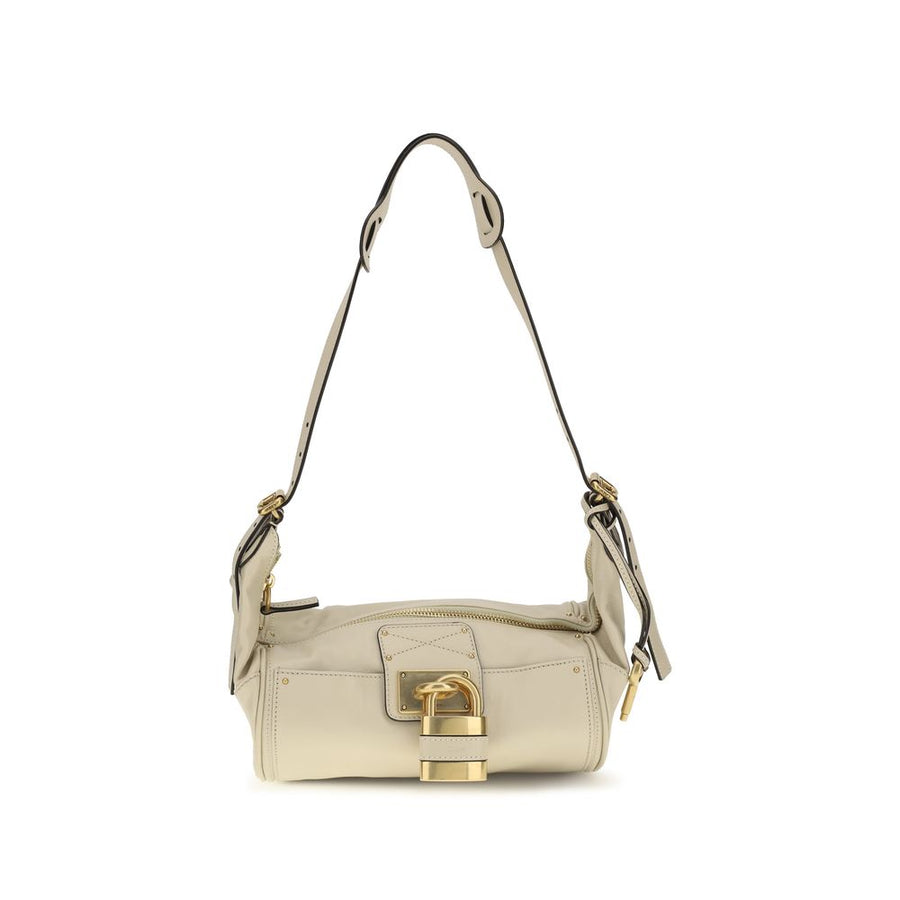 Chloé 100% Calf Leather Bos Taurus shoulder bag in beige