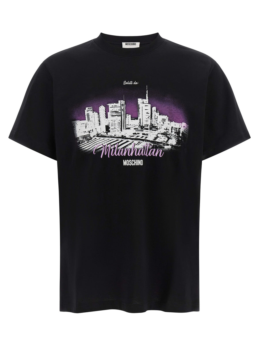 Moschino Pure cotton t-shirt in black
