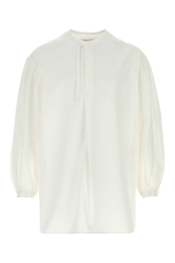 Yohji Yamamoto Sleeve 100% Cotton shirt in white