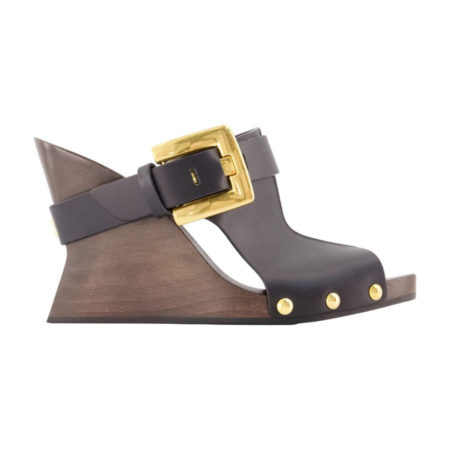 Balmain lambskin sandal in black