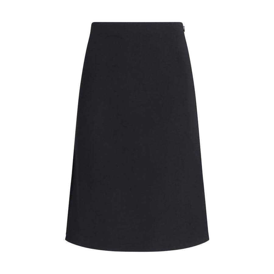 Black Wool Oves Aries Midi Skirt