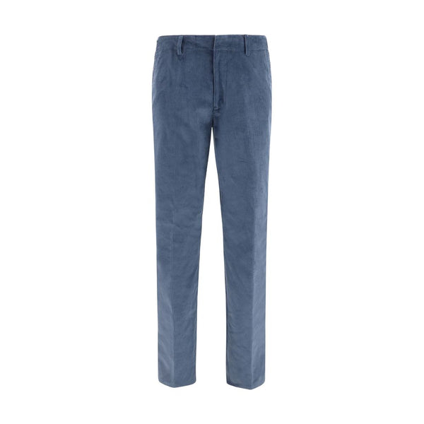 Etro 98% Cotton trousers in blue